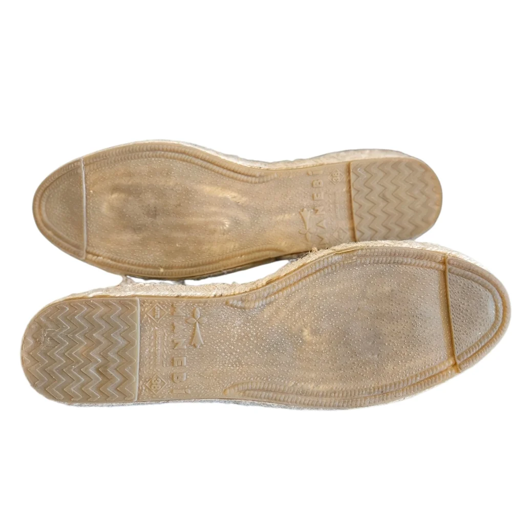 LoveShackFancy x Manebi Floral Suede Espadrille Flats with Ankle Tie Size 38 (7)